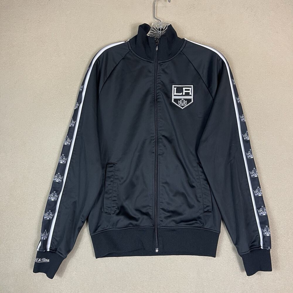Mitchell and Ness Jacket Mens S Black Los Angeles Kings NHL Zip Up Long Sleeve